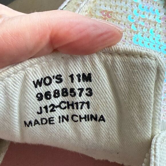 Sperry Top Sider Bahama Iridescent Sequin Pink White Boat Shoe. Size 11M. - Picture 10 of 10